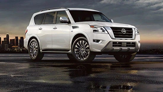 2023 Nissan Armada new 22-inch 14-spoke aluminum-alloy wheels. | Mathews Nissan of Paris in Paris TX
