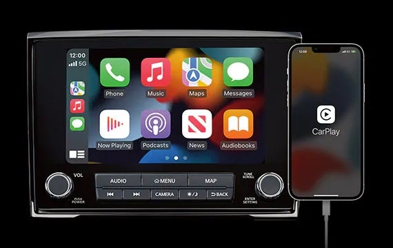 Stay connected with a standard 8" touch-screen display 2023 Nissan Titan | Mathews Nissan of Paris in Paris TX